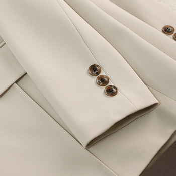 κρεμ-λευκό μικρό σακάκι κοστουμιού γυναικών 2024 νέο φθινοπωρινό χαλαρό casual σακάκι φέτος δημοφιλές μικρό κοστούμι