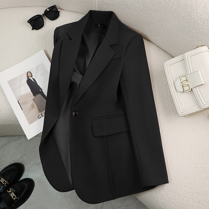 Sacou mic alb-crem pentru femei 2024, sacou casual lejer de toamnă, anul acesta, costum mic popular