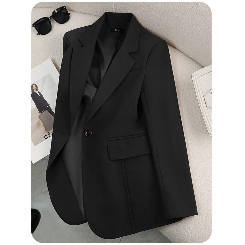 Sacou mic alb-crem pentru femei 2024, sacou casual lejer de toamnă, anul acesta, costum mic popular