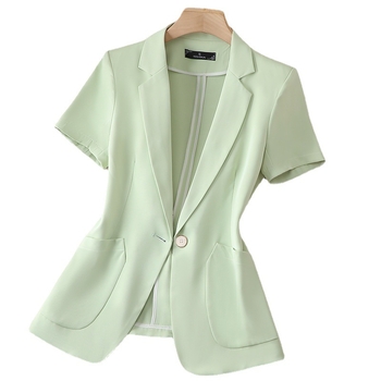 Tehase otsemüük suvine uus roosa lühikeste varrukatega temperamentne õhuke väike jope naistele