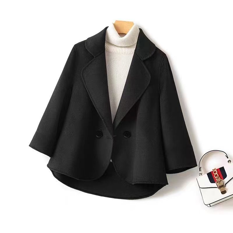 Pavasario ir rudens naujas korėjietiško stiliaus priemiestinio stiliaus moteriškas vilnonis trumpas paltas madingas kostiumas plonas kirpimas