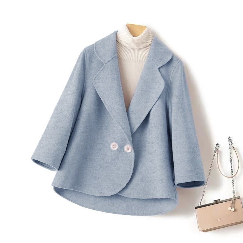 Pavasario ir rudens naujas korėjietiško stiliaus priemiestinio stiliaus moteriškas vilnonis trumpas paltas madingas kostiumas plonas kirpimas