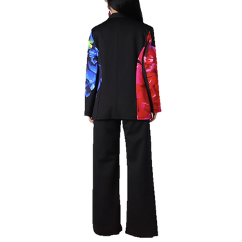 Διασυνοριακό Amazon European and American Άνοιξη και Φθινόπωρο Γυναικείο Παντελόνι Casual με V λαιμόκοψη και μονό κουμπί, σετ δύο τεμαχίων