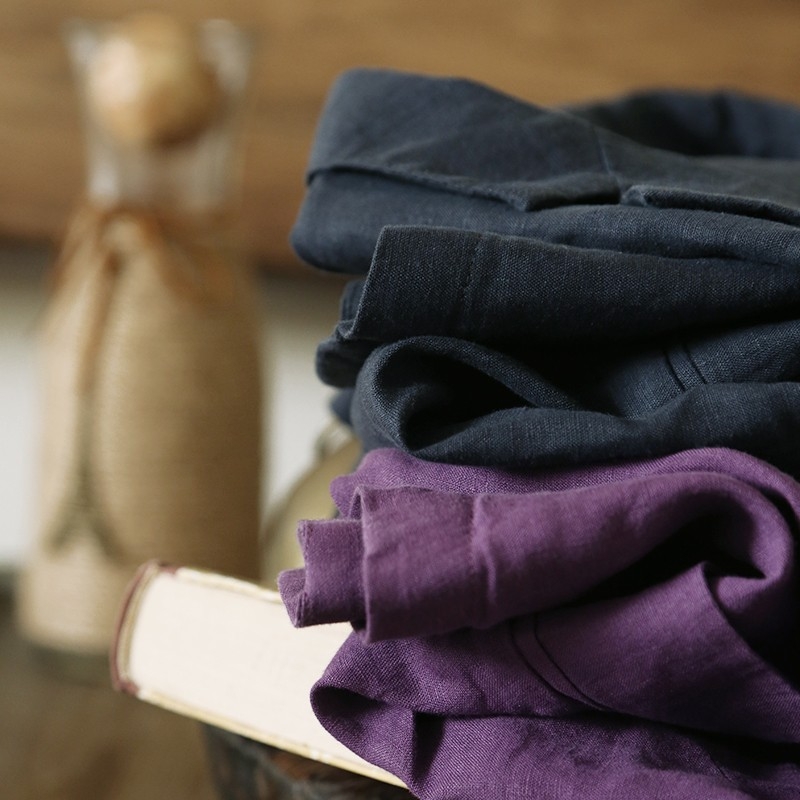 Jachetă de primăvară nouă pentru femei, din bumbac și in, cu mânecă subțire, plisată, cu șapte puncte, plus jachetă cool pentru femei