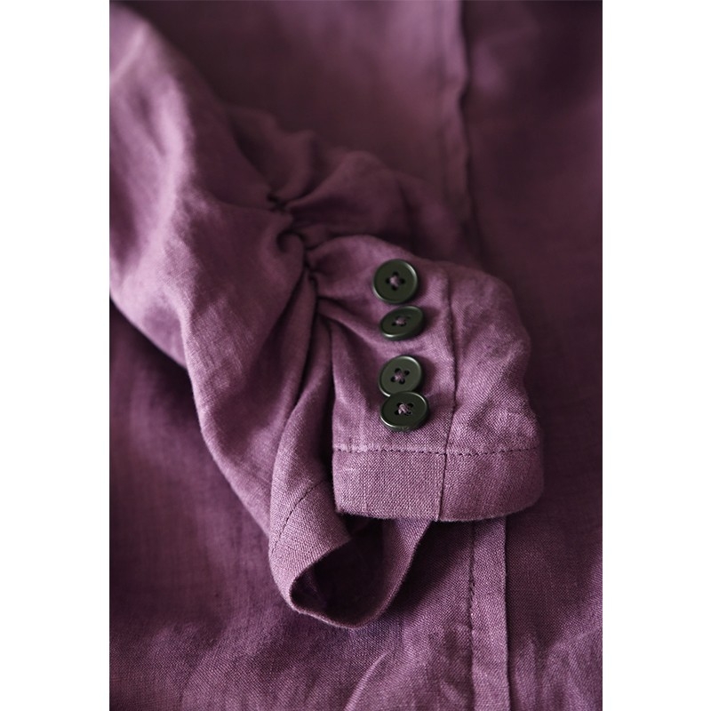 Jachetă de primăvară nouă pentru femei, din bumbac și in, cu mânecă subțire, plisată, cu șapte puncte, plus jachetă cool pentru femei