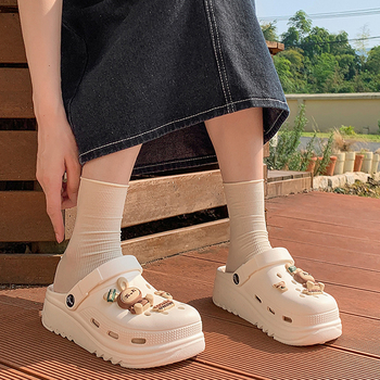 2025 нетни червени експлозии външна търговия EVA градински дамски обувки модни сандали с двойна употреба Baotou дамски чехли производители на едро