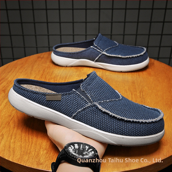 [Factory Outlet] Ανδρικές παντόφλες μεγάλου μεγέθους, με half-drag, καλοκαιρινές και ελαφριές, αναπνεύσιμες, για οδήγηση, σε μεγάλη ποικιλία χρωμάτων.