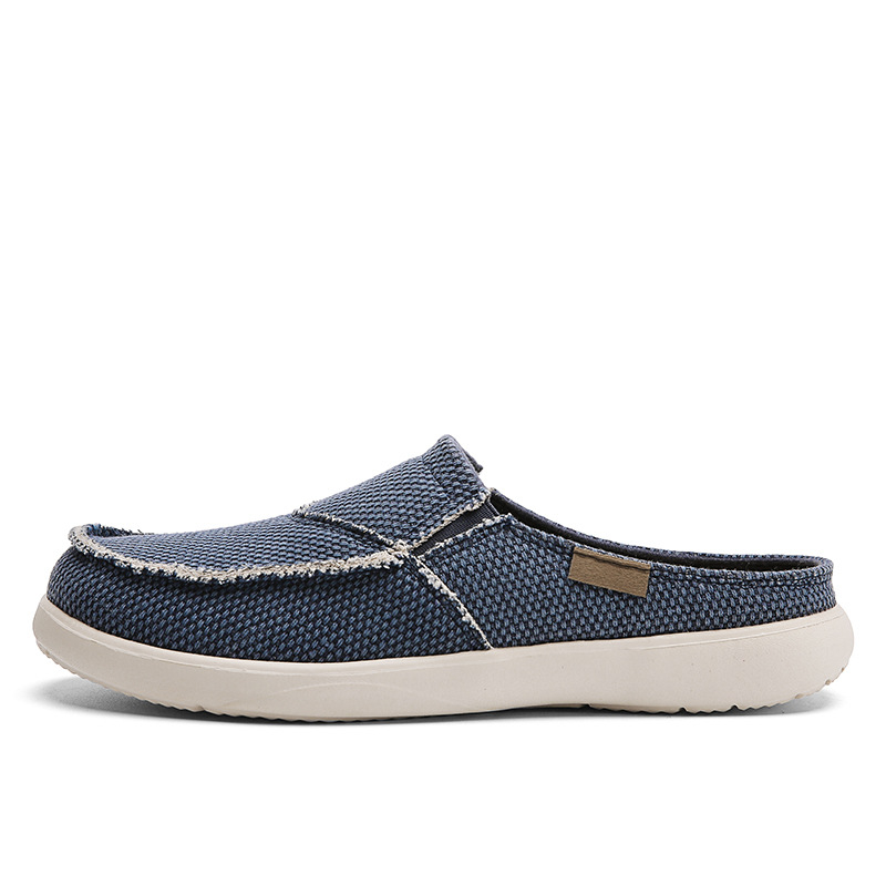 [Фабричен аутлет] Трансгранични големи мъжки летни леки дишащи чехли с половин плъзгане за шофиране, размер 47