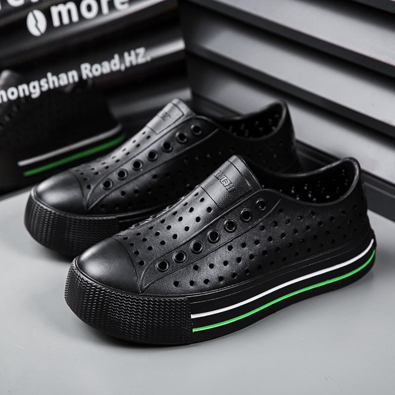 Летни обувки с дупка за жени с дебело дъно, мека повърхност, кухи, газещи, ежедневни, дишащи, водоустойчиви, плажни, външни, сандали с плъзгане за жени