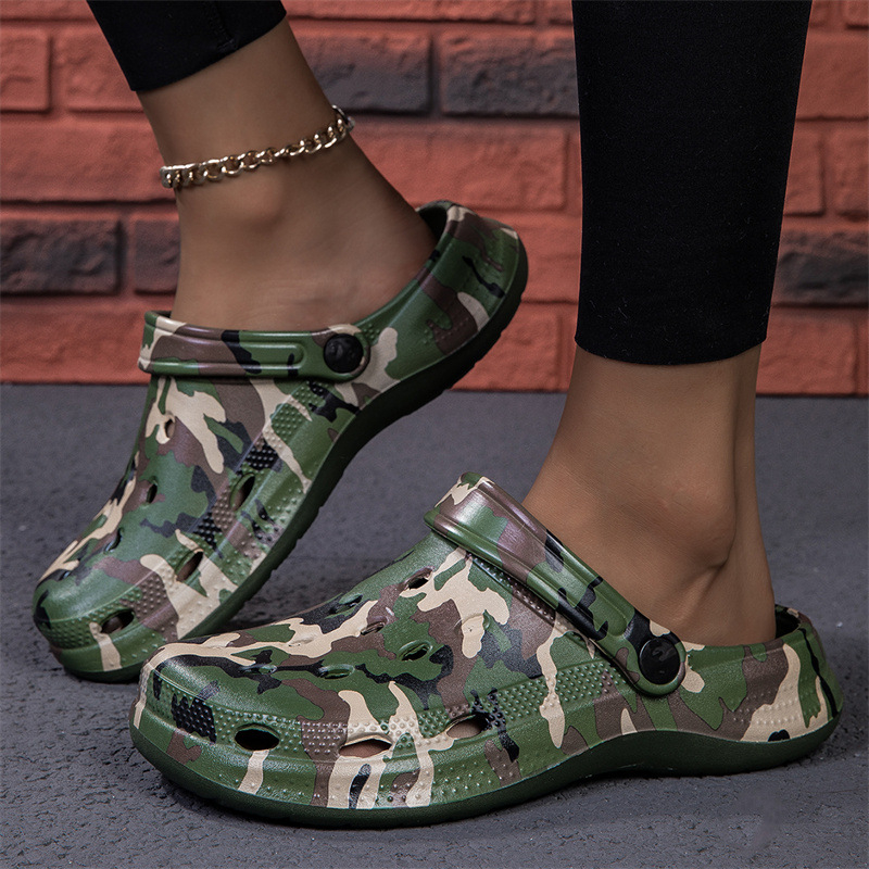 Dreváky Cross-Border New Transfer, Klasické maľované pánske a dámske topánky, Plážové topánky, Šľapky so špičkou, Dropshipping od výrobcu