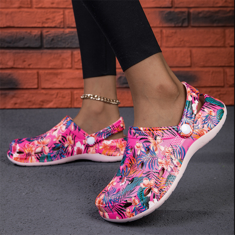 Dreváky Cross-Border New Transfer, Klasické maľované pánske a dámske topánky, Plážové topánky, Šľapky so špičkou, Dropshipping od výrobcu