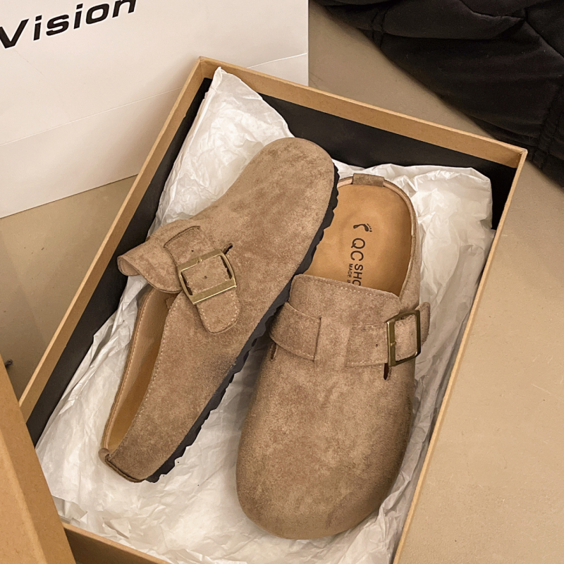 Väikese suurusega Birkenstock-stiilis sussid 2025. aasta kevad/suvi, uus kollektsioon, ülisuured retrohõbedased paksu tallaga ümara ninaga poollibisevad sussid naistele