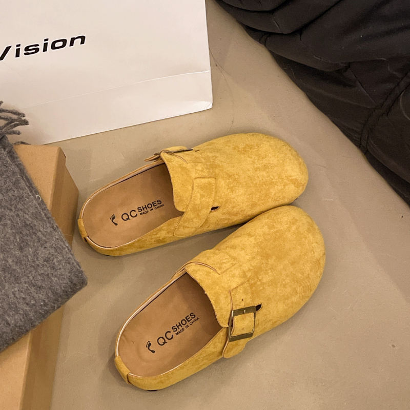 Väikese suurusega Birkenstock-stiilis sussid 2025. aasta kevad/suvi, uus kollektsioon, ülisuured retrohõbedased paksu tallaga ümara ninaga poollibisevad sussid naistele