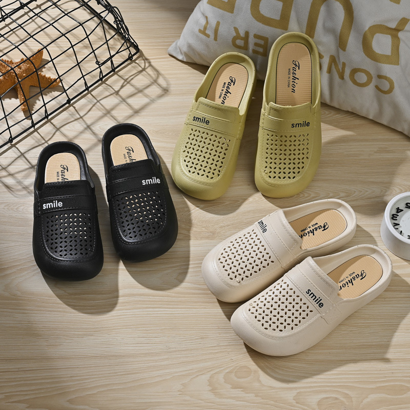 Висококачествени сладки чехли в стил Chanel Baotou, дамски връхни дрехи, супер меки обувки с подметка в корейски стил, летни, популярни интернет, половин чехли за жени