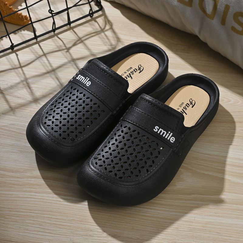 Висококачествени сладки чехли в стил Chanel Baotou, дамски връхни дрехи, супер меки обувки с подметка в корейски стил, летни, популярни интернет, половин чехли за жени