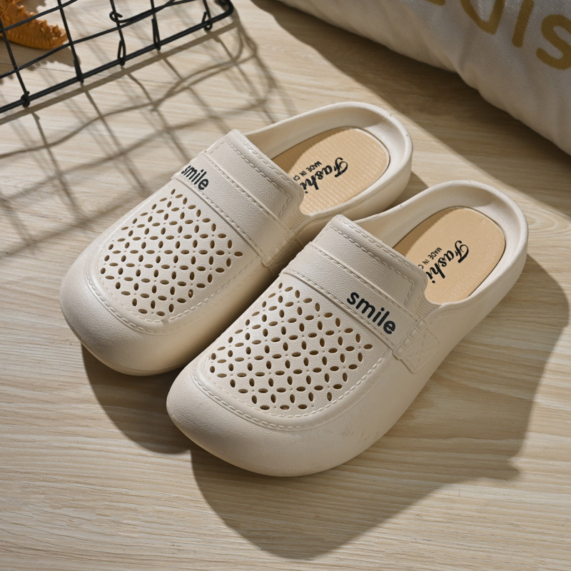 Висококачествени сладки чехли в стил Chanel Baotou, дамски връхни дрехи, супер меки обувки с подметка в корейски стил, летни, популярни интернет, половин чехли за жени