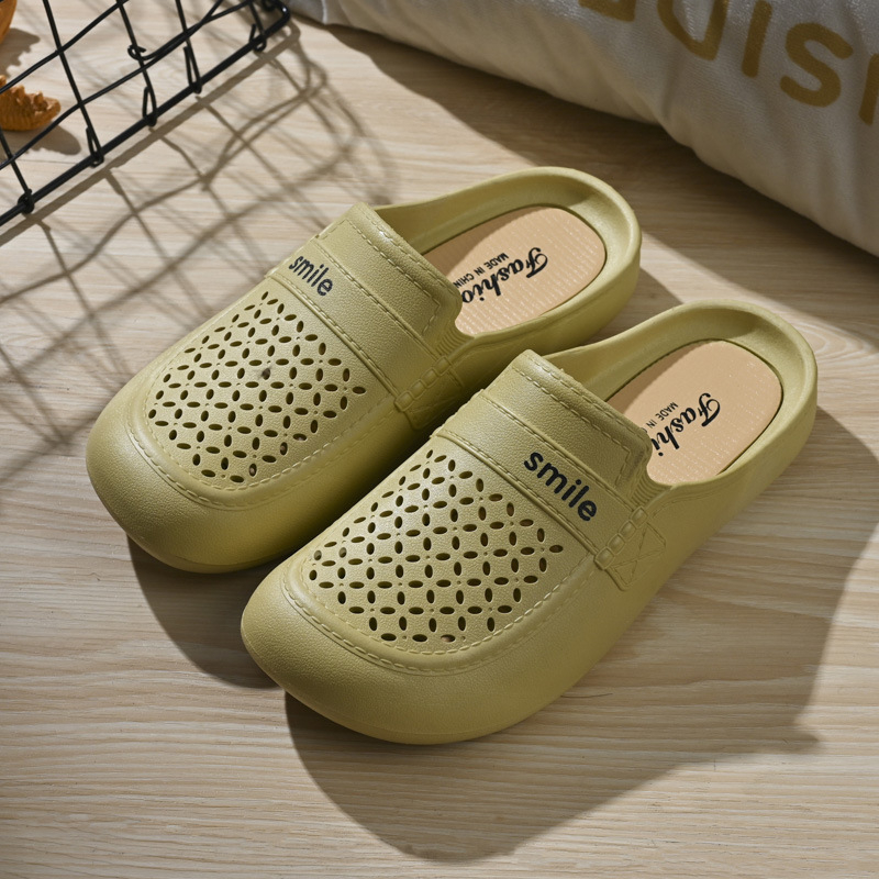 Висококачествени сладки чехли в стил Chanel Baotou, дамски връхни дрехи, супер меки обувки с подметка в корейски стил, летни, популярни интернет, половин чехли за жени