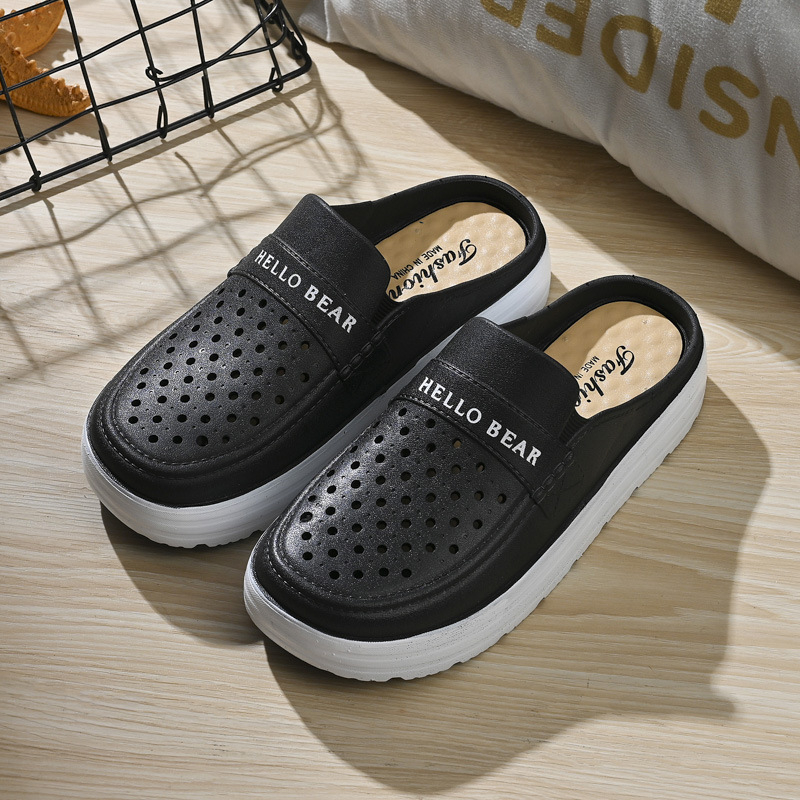 Висококачествени сладки чехли в стил Chanel Baotou, дамски връхни дрехи, супер меки обувки с подметка в корейски стил, летни, популярни интернет, половин чехли за жени