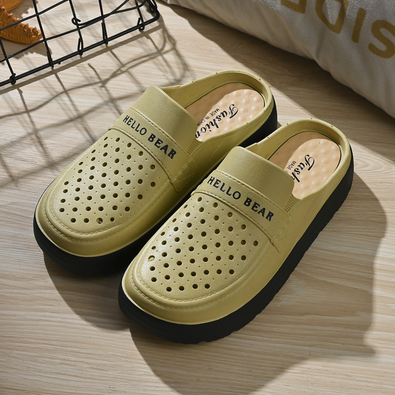 Висококачествени сладки чехли в стил Chanel Baotou, дамски връхни дрехи, супер меки обувки с подметка в корейски стил, летни, популярни интернет, половин чехли за жени