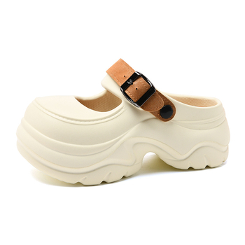 Sieviešu vasaras elpojošas sandales ar biezu zoli, EVA caurumiem, neslīdošas, augstas klases nodilumizturīgas Baotou čības vairumtirdzniecībā