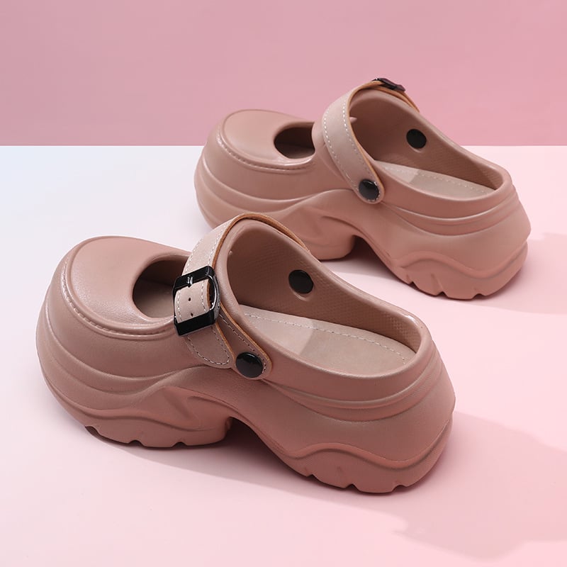 Sieviešu vasaras elpojošas sandales ar biezu zoli, EVA caurumiem, neslīdošas, augstas klases nodilumizturīgas Baotou čības vairumtirdzniecībā