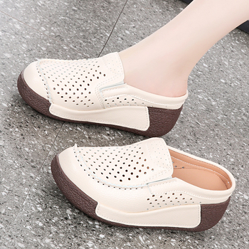 Sandale de vară pentru femei, confortabile, cu platformă, cu platformă, pufoase, până la jumătate, pentru vară 2024, noi