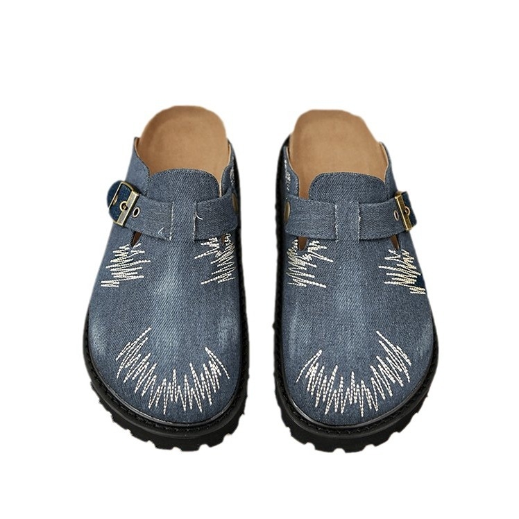 Papuci de vară retro Baotou cu talpă groasă, noi, pentru femei, pentru exterior, pantofi casual cu explozii de comerț exterior faimoase, vara 2024