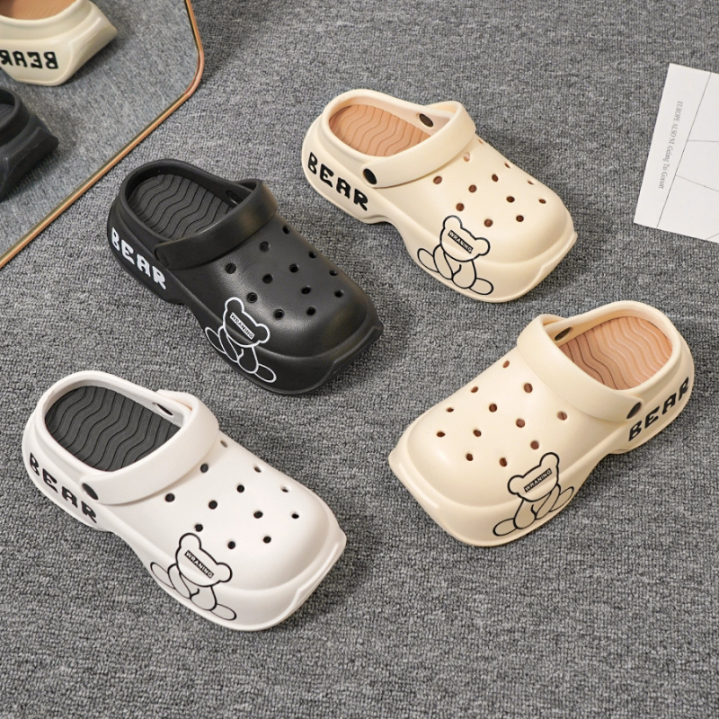 Storo pado, 4 cm „Bear Jieyang“ dezodorantas, didinantis minkšto pado aukštį, lengvi, universalūs, mergaitiški sandalai ir šlepetės su skylėmis.