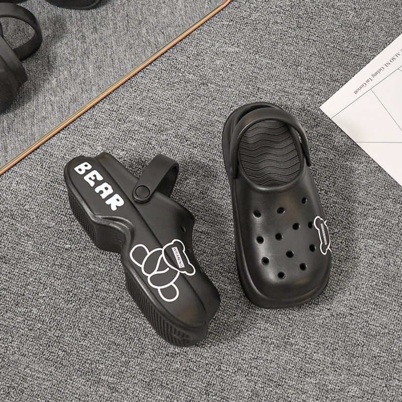 Storo pado, 4 cm „Bear Jieyang“ dezodorantas, didinantis minkšto pado aukštį, lengvi, universalūs, mergaitiški sandalai ir šlepetės su skylėmis.