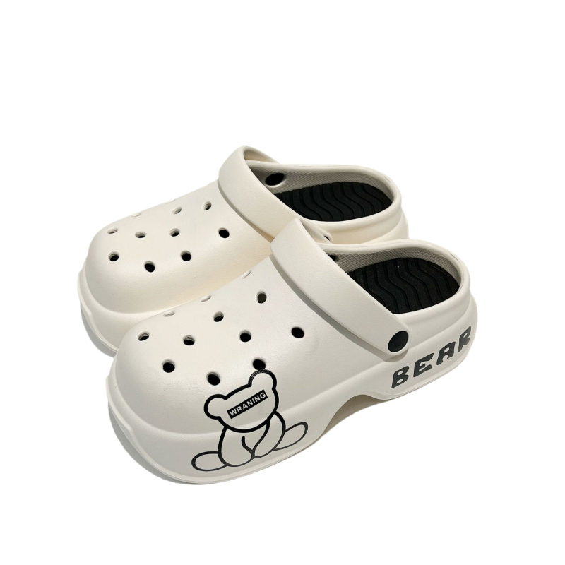 Storo pado, 4 cm „Bear Jieyang“ dezodorantas, didinantis minkšto pado aukštį, lengvi, universalūs, mergaitiški sandalai ir šlepetės su skylėmis.