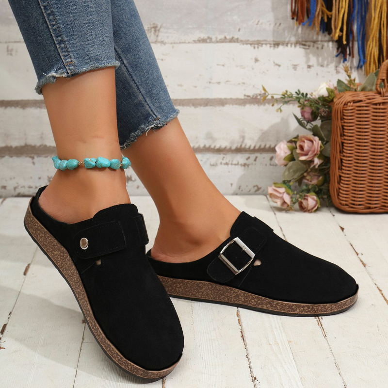 Naiste paksu tallaga ja pluss-suuruses sussid sügis ja talv 2024, uued Baotou Bucken Joker moodsed retrosussid hulgimüügist