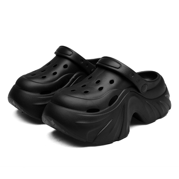 Urviniai batai moterims, vasariniai viršutiniai drabužiai, storas padas, didėjantis 2024 m. Nauji madingi pajūrio paplūdimio Baotou basutės ir šlepetės moterims