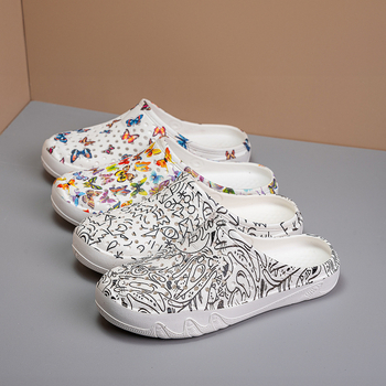 Moteriški namai Mieli kūrybingi tarpvalstybiniai karšti drugeliai, animaciniai filmukai, atsparūs dilimui, neslystantys, greitai džiūstantys, spausdinti paplūdimio batai su skylėmis