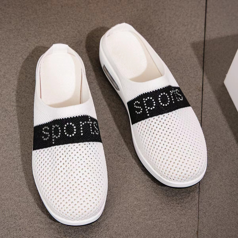 Letné nové zahraničné obchodné papuče s uzavretou špičkou, sieťované, na platforme, plus size, dámske európske a americké športové papuče, topánky pre mamičky