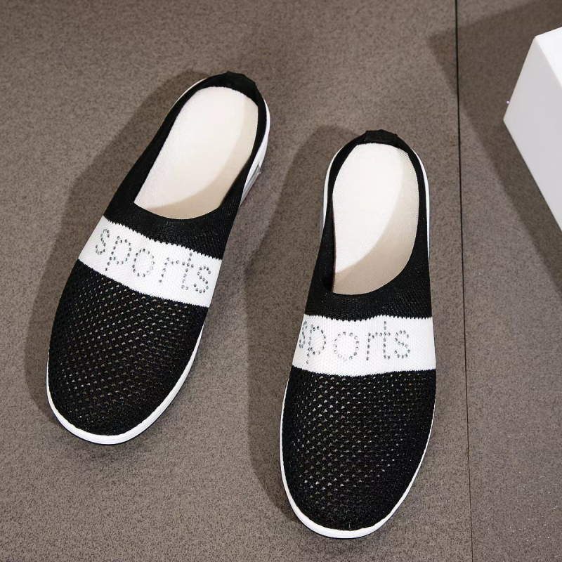 Letné nové zahraničné obchodné papuče s uzavretou špičkou, sieťované, na platforme, plus size, dámske európske a americké športové papuče, topánky pre mamičky