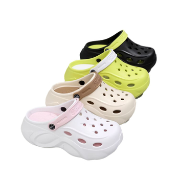 Storapadžiai platforminiai, poroms skirti, tylūs sodo šlepetės su skylute sienoje, moteriški sodo bateliai, patogūs, kasdieniški ir universalūs.