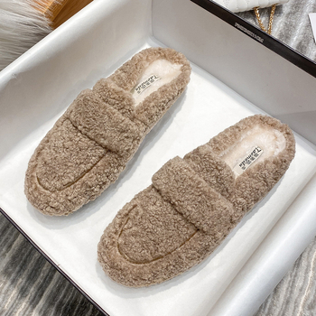 Mao Mao kingad naiste talvised pealisrõivad poolsussid väikese suurusega baotou puuvillased kingad kontori puuvillased sussid paksu põhjaga suured naiste kingad 41-43