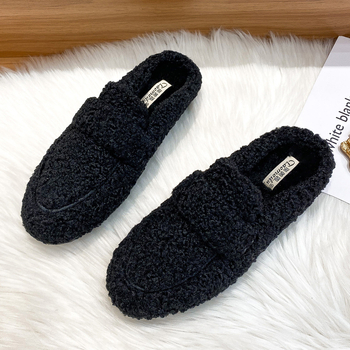 Mao Mao kingad naiste talvised pealisrõivad poolsussid väikese suurusega baotou puuvillased kingad kontori puuvillased sussid paksu põhjaga suured naiste kingad 41-43