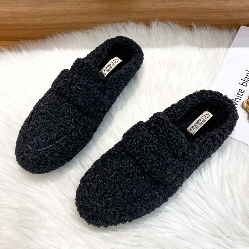 Mao Mao kingad naiste talvised pealisrõivad poolsussid väikese suurusega baotou puuvillased kingad kontori puuvillased sussid paksu põhjaga suured naiste kingad 41-43