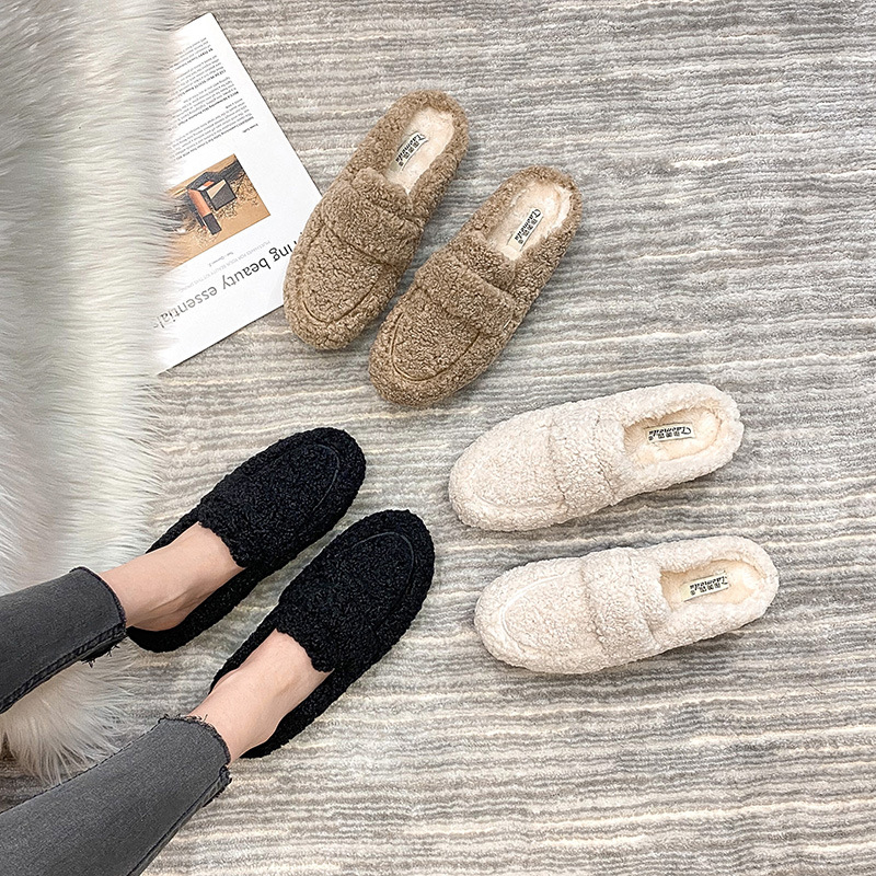 Mao Mao kingad naiste talvised pealisrõivad poolsussid väikese suurusega baotou puuvillased kingad kontori puuvillased sussid paksu põhjaga suured naiste kingad 41-43