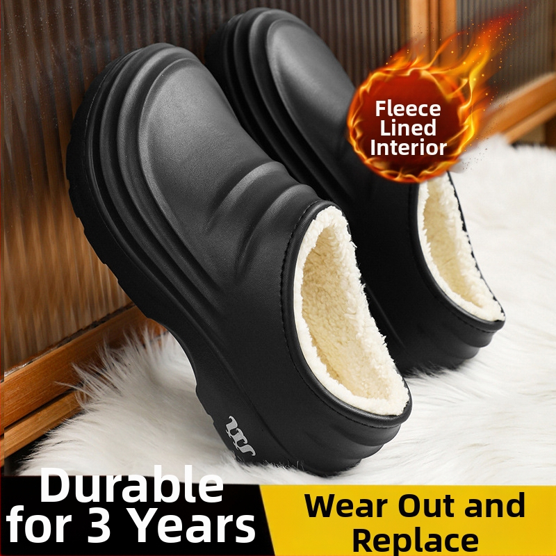 Papuci de bumbac mut pentru femei, geantă de iarnă cu toc impermeabil, non-alunecare, uz casnic, bucătărie, bucătar, platformă specială, pantofi de bumbac pentru asistentă medicală pentru bărbați