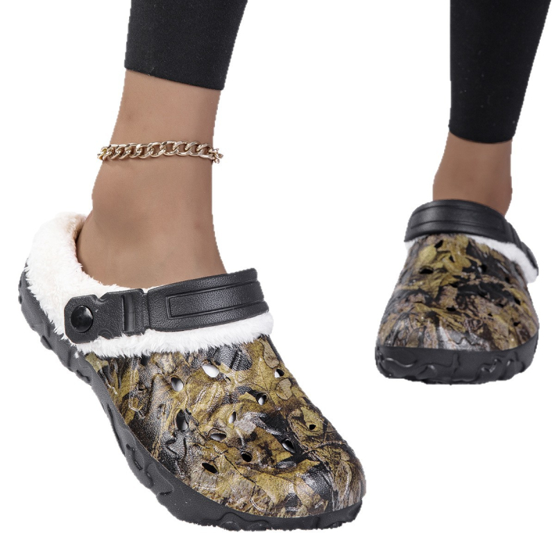 Pantofi cu toc pentru cupluri, mărimi mari, cu căptușeală din fleece, 2024, pantofi noi de iarnă din bumbac cald, pantofi cu toc, în stoc en-gros