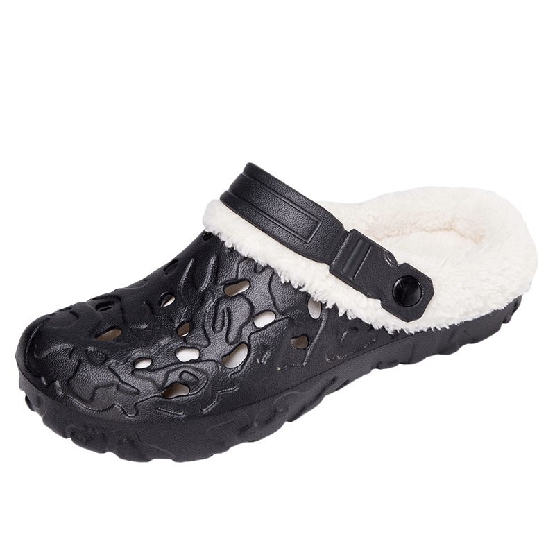 Pantofi cu toc pentru cupluri, mărimi mari, cu căptușeală din fleece, 2024, pantofi noi de iarnă din bumbac cald, pantofi cu toc, în stoc en-gros