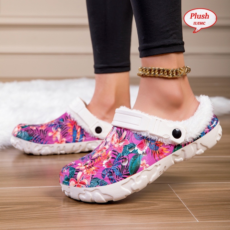 Pantofi cu toc pentru cupluri, mărimi mari, cu căptușeală din fleece, 2024, pantofi noi de iarnă din bumbac cald, pantofi cu toc, în stoc en-gros