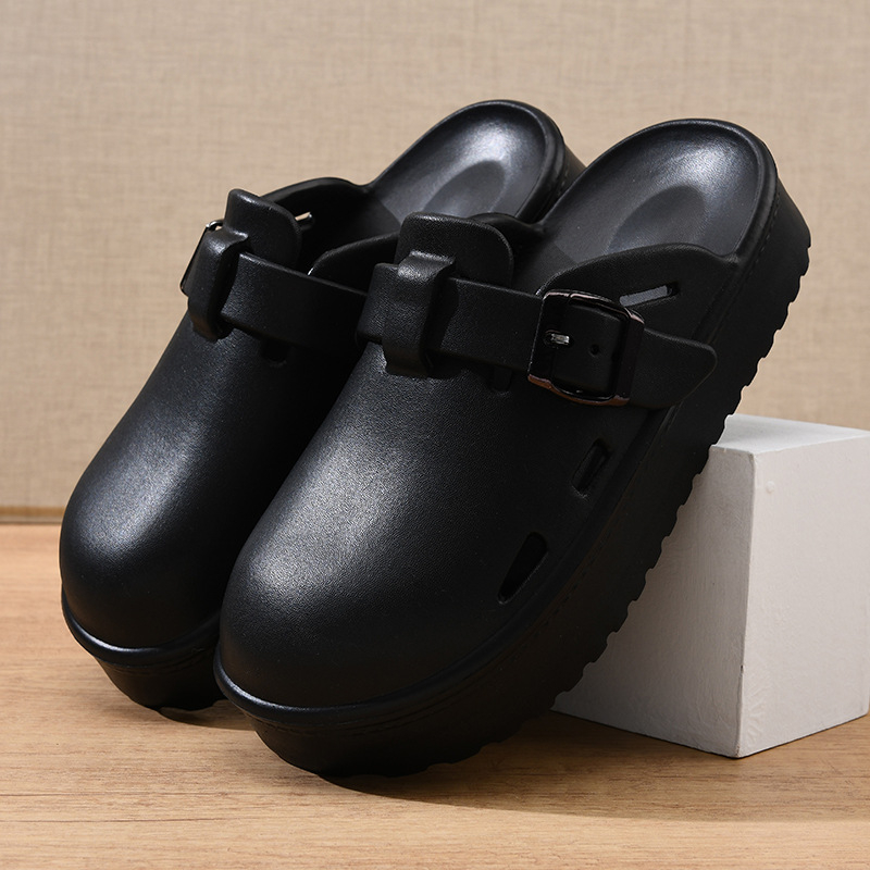 2024 Nové sandále s hrubou podrážkou na vysokom podpätku, vrchné oblečenie, študentské topánky, cezhraničné papuče, dámske papuče s baotou a papuče na platforme