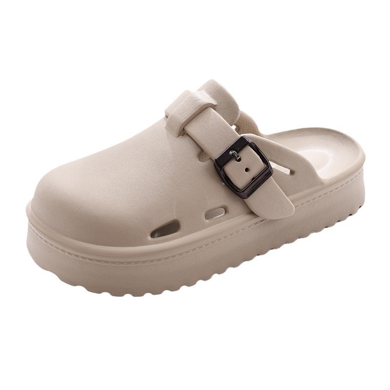 2024 Nové sandále s hrubou podrážkou na vysokom podpätku, vrchné oblečenie, študentské topánky, cezhraničné papuče, dámske papuče s baotou a papuče na platforme