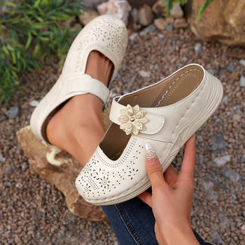 2025 Νέα Διασυνοριακά Εξωτερικού Εμπορίου με Χοντρό Σόλα Wedge Mesh Καλοκαιρινά Σανδάλια Κοίλα Άνετα Αναπνεύσιμο Παπούτσια Mueller με Τρύπες Παπούτσια