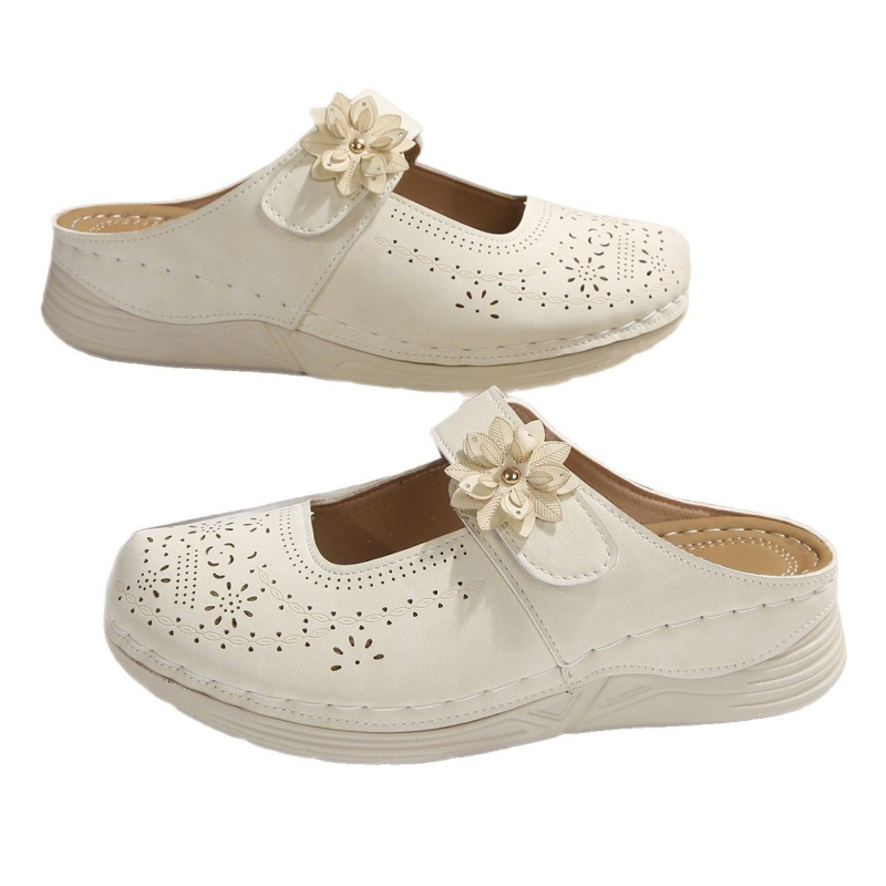 2025 Νέα Διασυνοριακά Εξωτερικού Εμπορίου με Χοντρό Σόλα Wedge Mesh Καλοκαιρινά Σανδάλια Κοίλα Άνετα Αναπνεύσιμο Παπούτσια Mueller με Τρύπες Παπούτσια