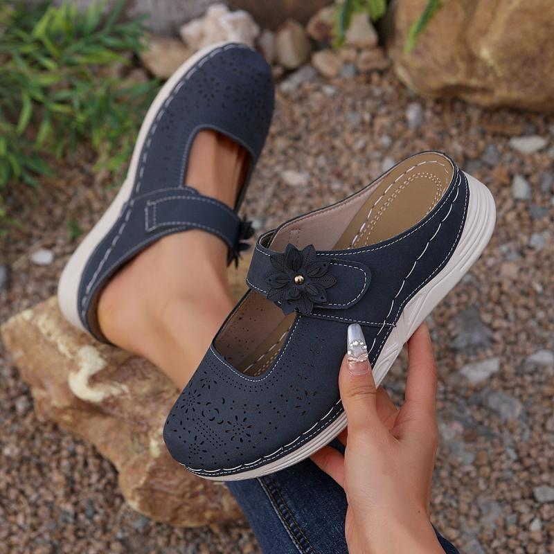 2025 Νέα Διασυνοριακά Εξωτερικού Εμπορίου με Χοντρό Σόλα Wedge Mesh Καλοκαιρινά Σανδάλια Κοίλα Άνετα Αναπνεύσιμο Παπούτσια Mueller με Τρύπες Παπούτσια