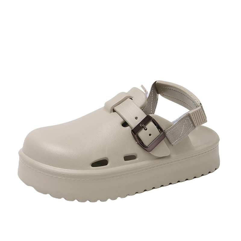 Eva Baotou Papuci groși pentru femei, îmbrăcăminte de vară pentru exterior, 2025, pachet nou de jumătate de pachet Birkken, papuci pentru femei, sandale pentru femei, vânzare transfrontalieră, en-gros